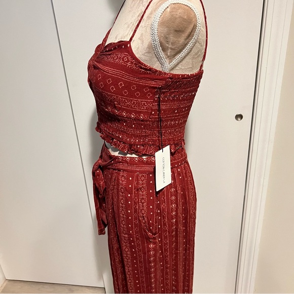 NWT Cotton Candy LA two piece crop top and wide leg pants set - size med… - Picture 3 of 9